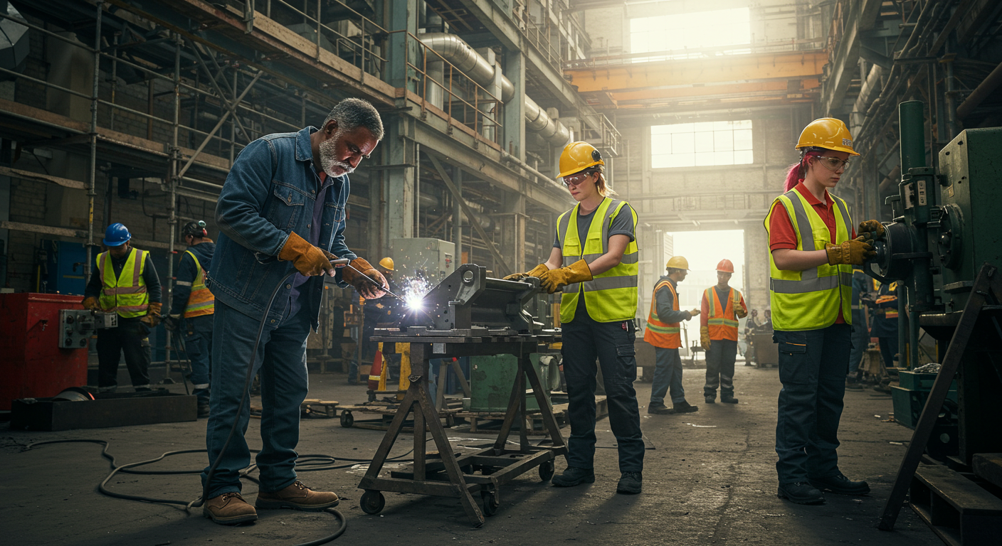 Man carries a machete and a bushel of bananas over his head through a field in East Africa